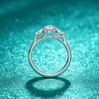 Bague pour femme en argent sterling S925, 3 carats, couleur D, VVS1, moissanite, taille ovale, bague de mariage ou de promesse, certifiée GRA, en stock, vente en gros