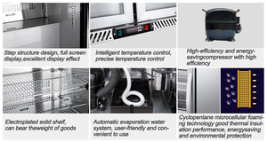 Freshnow 65L thùng có thể định hình đồ uống bia chai tủ lạnh thực phẩm đồ uống hiển thị tủ lạnh với bánh xe - Product Image 3