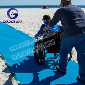 Vàng Cách Bền Trọng Lượng Nhẹ Màu Xanh Và Nâu 5Mm Dày Xoắn Ốc Dệt Lối Đi Bãi Biển Thảm Cho Bãi Biển Truy Cập Xe Lăn Sử Dụng - Product Image 6