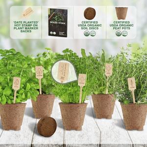 Kit de Cultivo Orgánico 100% para Jardín Interior, Incluye Macetas de Turba y Herramientas para Iniciar un Jardín de Hierbas en Interiores - Product Image 4