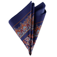 Nouveau design populaire de grande qualité : Mouchoir de poche pour homme à imprimé numérique, 100% soie, ourlet mécanique, OEM/ODM, pour la vente en gros