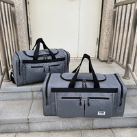 Tas Duffel Travel Anti Air Logo Kustom Moq Rendah 65L Kapasitas Besar Portabel Outdoor Kasual Akhir Pekan Tas Selempang Jinjing