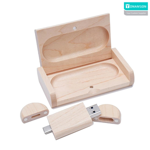Bằng Gỗ 2-Trong-1 OTG 3.0 32GB 128GB 64GB USB Flash Drive 2.0 8GB 16GB 4GB Loại C Pendrive Tùy Chỉnh Logo Gỗ USB Memory Stick Quà Tặng - Product Image 2