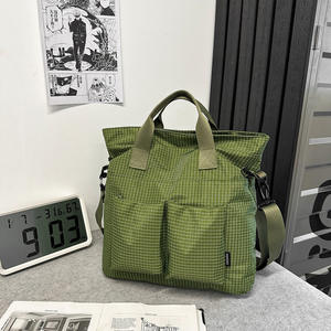 Bolso <span class=keywords><strong>tote</strong></span> a cuadros, unisex, gran capacidad, bolso de mano, bolso de hombro, bolso bandolera - Product Image 1