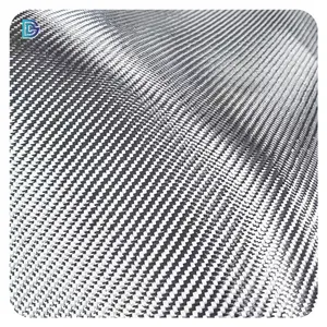 3K 280Gsm Silver Twill Weave Soft Fiber Glass Fabric Double Side Coated Electroplated Fiberglass Cloth