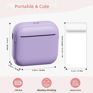 En Çok Satan HD Taşınabilir Kompakt Mini Cep Boyutu Kablosuz Bluetooth Mürekkepsiz A4 Ev Ofis Etiket Termal Yazıcı Etiket Yazıcısı - Product Image 5