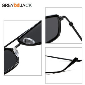 Lunettes de soleil polarisées unisexes à monture carrée, noires, en métal TR, verres TAC UV400 pour la protection solaire, la pêche, les voyages, la conduite et la mode - Product Image 5