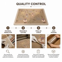 Tapis d'entrée style nordique le plus vendu, motif renard thème forêt, grand tapis lavable antidérapant pour la maison, cadeau pour nouvelle maison