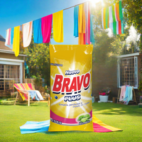Détergent en poudre en vrac BRAVO 15KG, écologique, haute qualité, parfum citron, blanchissant, super nettoyant, efficace pour le lavage en machine des vêtements