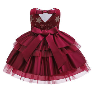Vestido de Tul sin Mangas para Bebés, Estilo Floral con Encaje, para Fiestas de Primer Cumpleaños, Verano - Product Image 6