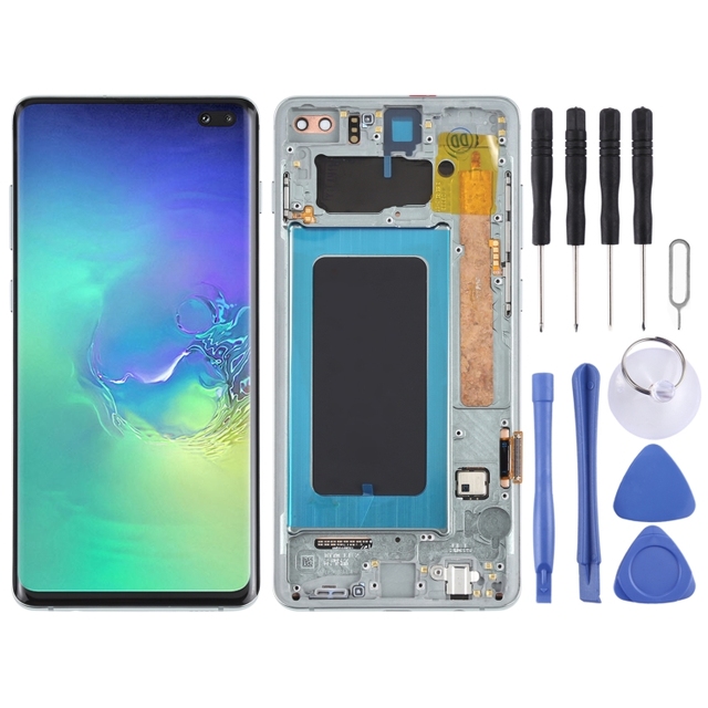 High Quality Replacement LCD Display Original Super AMOLED LCD Screen for Samsung Galaxy S10+ Digitizer Full Assembly with Frame