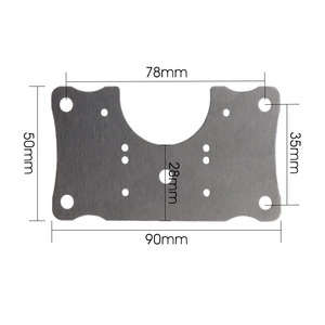 Placa de Reparación de Bisagras de Acero Inoxidable, 8 Orificios, Estilo Minimalista Pulido, Refuerzo para Puerta de Gabinete - Product Image 2