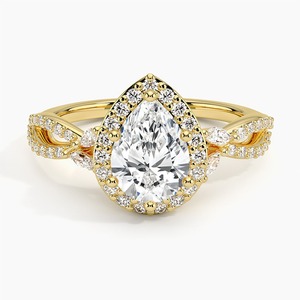 Bague de fiançailles en or brillant pour femme, pierre étincelante, cadeau d'anniversaire de mariage, bijoux tendance - Product Image 4