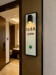 Plaque de numéro de maison moderne, écologique et personnalisable, avec éclairage numérique, boîte en acrylique de luxe pour porte extérieure, bureau, hôtel, <span class=keywords><strong>entrée</strong></span> de maison - Product Image 2