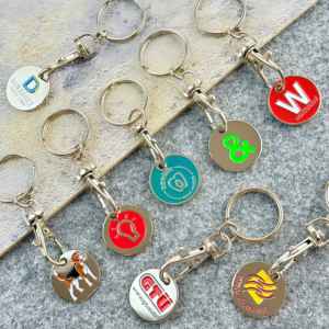 Fabrication bon marché chariot livre euro pièce <span class=keywords><strong>jeton</strong></span> porte-clés supermarché casier pièce chariot <span class=keywords><strong>jeton</strong></span> porte-clés - Product Image 1