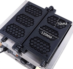 Thương mại Ice Cream <span class=keywords><strong>Shape</strong></span> Waffle maker Máy 1500W không dính điện 3-Slice tổ ong Waffle Pop Maker cho snack bar - Product Image 4