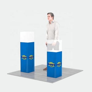 Nouvelle conception de podium modulaire d'exposition avec écran LED, cadre en aluminium portable et réutilisable, en plastique acrylique, pour salon professionnel - Product Image 3