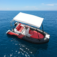 Bateau semi-rigide de luxe 2025 RIB390C en PVC et caoutchouc, avec moteur hors-bord, ensemble complet pour la pêche, durable, en fibre de verre et Hypalon