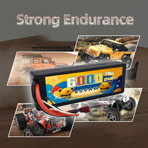 VSVAW 2S batteria Lipo 7.6V 70C 6000mAh Hardcase T spina per 1/8 1/10 RC auto camion serbatoio RC Buggy Truggy RC parti da corsa aereo - Product Image 2