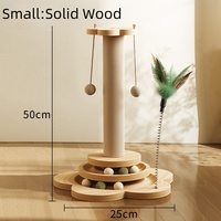 Vente en gros griffoir chaton en bois massif griffoir en sisal avec boule suspendue jouet pour chat griffoir pour chat