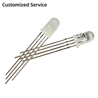 LED RVB adressable pleine couleur 5V F5 WS2811 WS2812 à trou traversant, 5 mm, clignotante, 0,2 W, diode LED DIP