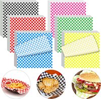 Feuilles de papier ciré Deli, papier d'emballage pour sandwichs, doublures résistantes à la graisse pour plateaux et paniers, pour la cuisson du pain, les pique-niques et les fournitures de table pour fêtes
