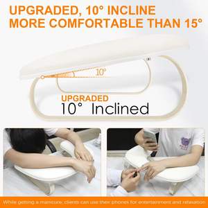 مساند يد تقنية الأظافر مع حامل أظافر غير قابل للإنزلاق من سبائك الألومنيوم - Product Image 5