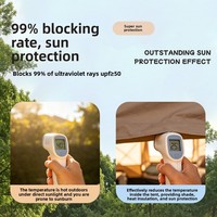Tente de camping Oxford à une chambre, quatre saisons, double couche, imperméable, à ouverture rapide automatique, avec toit et auvent intégrés