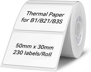 感熱合成ラベル紙 50x30mm 防水 自己粘着式 N20 小売価格タグ バーコード棚ラベル印刷用 - Product Image 1