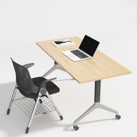 Chaise d'entraînement pliante en maille avec table d'écriture Table d'étude et chaise Une chaise de formation de bureau pour salle de conférence