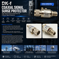Protector de Sobretensión Coaxial DK-FN 30kA, Protector de Señal Coaxial de Baja Pérdida de Inserción, SPD