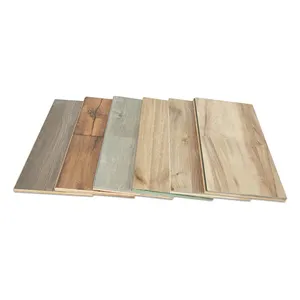 HDF AC4 8mm 12mm Parquet 100% Planches imperméables Plancher stratifié en bois gris foncé