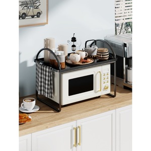 <b>Microwave</b> Oven Rack Stainless Steel Rectangle Standing Type Kitchen Countertop Storage Multifunctional Utility Rack - Product Image 2