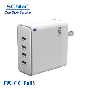 อะแดปเตอร์ชาร์จไฟ SChitec 100W USB-C แบบติดผนัง 4 พอร์ต Type-C PD3.1 ชาร์จเร็ว Gan สำหรับแล็ปท็อปและอุปกรณ์อื่นๆ - Product Image 1