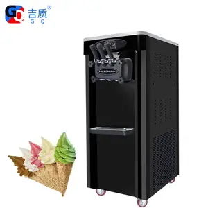 GQ-25C Commercial Floor Type Big Capacity Soft Serve Ice Cream Machine Color Melhor Preço na China com Air Pump Blue Table Fruits