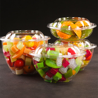 Custom Printing Wegwerp Bloemvormige Transparante Fruitverpakking Plastic Verpakking Pet Plastic Slakom