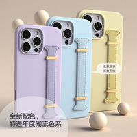 Vente en gros de luxe design mignon antichoc mince en silicone iphone 16 Pro Max couvre étui de téléphone couleur rose solide étui de téléphone pour fille