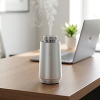 Diffuseur d'arômes portable en aluminium pour voiture, rechargeable, sans eau, diffuseur d'huiles essentielles, double usage voiture et maison, machine à parfum écologique
