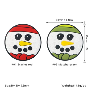 Breloques personnalisées en silicone, bottes de gants de Noël bonhomme de neige, perles de dentition focales en silicone pour bricolage, stylo porte-clés, fabrication de bijoux - Product Image 6