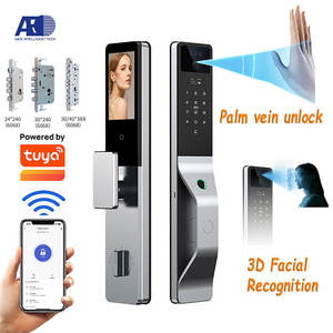 Serrure <span class=keywords><strong>de</strong></span> porte intelligente à reconnaissance faciale 3D personnalisable, contrôle à distance Tuya, entrée sans clé numérique, serrure <span class=keywords><strong>de</strong></span> porte intelligente intégrée avec caméra HD - Product Image 1