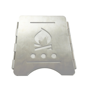 Estufa de Leña Plegable Portátil, Calentador de Carbón Plegable para Acampar al Aire Libre, Estufa Cuadrada Ligera Resistente al Viento, Plateada - Product Image 3