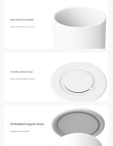 Brosse à dents et rince-bouche avec aspiration magnétique pour une organisation facile pour les produits de salle de bain - Product Image 5