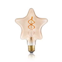 Haute qualité 4W étoile forme LED E27 ampoules doux Edison tungstène Filament pour lustre décoratif B22 E26