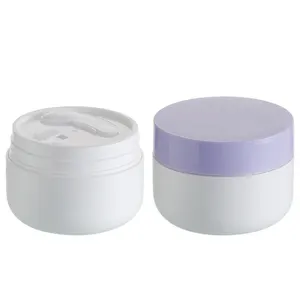 Customized color plastic jar PP cosmetic container cream jar with spatula 100g