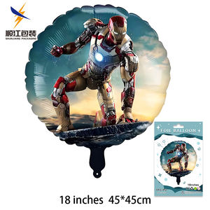 Ballons de personnage de dessin animé de 18 pouces Pikachu <span class=keywords><strong>Mario</strong></span> Spider-Man Ballons ronds en feuille d'or de dessin animé Ballons décoratifs de fête - Product Image 4