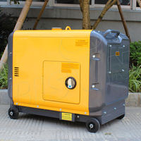 Générateur diesel refroidi par air portable super silencieux BISON CHINA 5,5 KVA 3 phases 50/60 Hz 110 V Démarrage automatique Démarrage à distance CE ISO