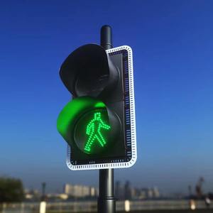 Feux de circulation piétonnière personnalisés en matériau PC/ABS, 300 mm, haute luminosité, lampe de signalisation LED pour les rues, les routes, les passages zébrés - Product Image 5