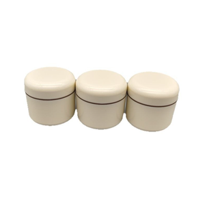 Vente en gros de pots en plastique PP beige à double couche de 100 g, pots à large ouverture, pots cosmétiques vides, pots de reconditionnement, pots pour lotion corporelle - Product Image 5
