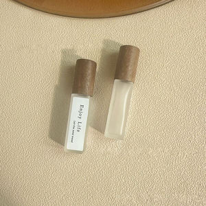 ขวดแก้วใสแบบม้วนฝาปิดทำจากไม้บีชวอลนัทใช้ใส่ลูกปัดแบบเดินได้ - Product Image 4