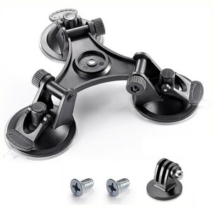 Soporte de coche con ventosa triangular Kinggard para cámaras Hero 10/9/8/7/<span class=keywords><strong>6</strong></span>/5/4/3 y <span class=keywords><strong>OSMO</strong></span> con montaje de tornillo de 1/4"-20 - Product Image 2
